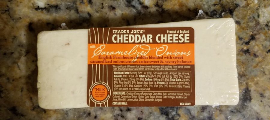 Trader Joe's Cheddar Cheese With Carmalized Onions Review