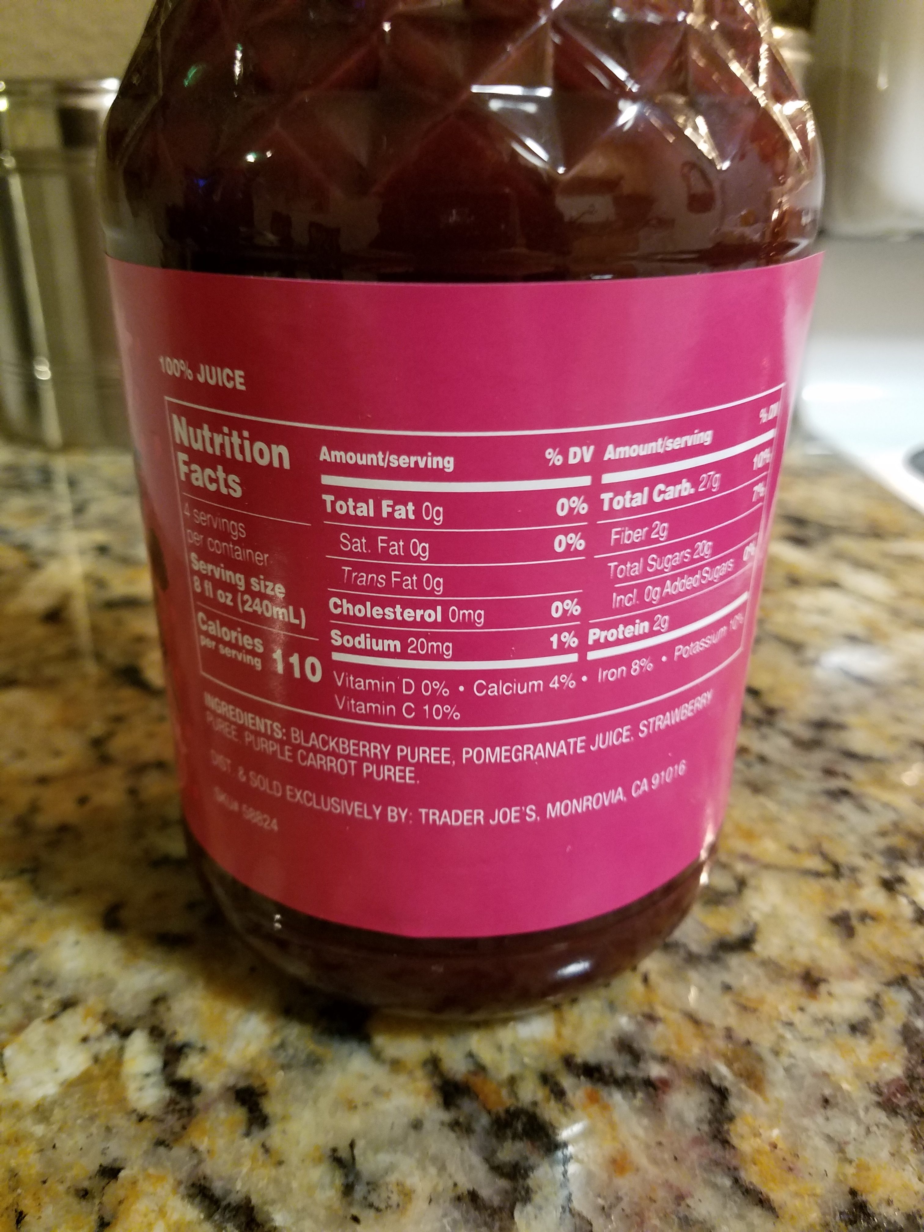 Purple Crush Fruit Juice Trader Joe's Purple Crush Fruit Juice Review