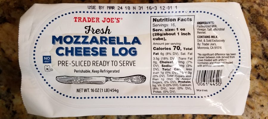 Trader Joe's Fresh Mozzarella Cheese Log Review